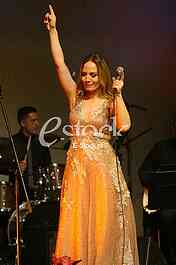 Pop singer Jelena Tomasevic on stage in Smederevo