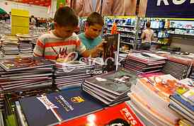 School supplies for the new school year, buying school supplies, the start of the new school year, notebooks, pencils, school supplies, Tempo stores, action, discount, for every school day full rang