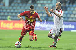 The first training of the national football team led by Ljubisa Tumbakovic