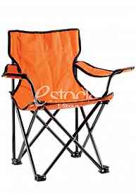 Orange folding chair for camping
