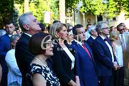 The traditional reception at the residence of the US ambassador