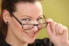 woman with eyeglasses