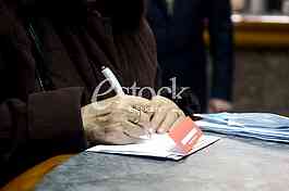 Playing giveaway and sending envelopes in the main post office. 