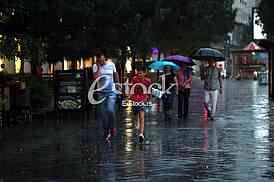 Bad weather,rain and thunders in Belgrade