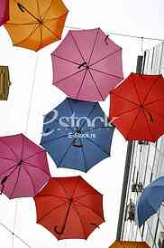 umbrellas in different colors 