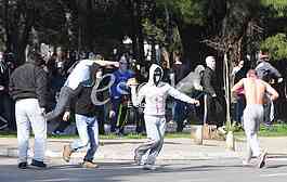 Street protest in Podgorica