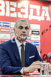 At a press conference at the 