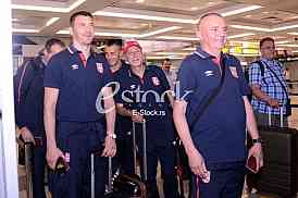 Football team travels to the European Championship in Poland.