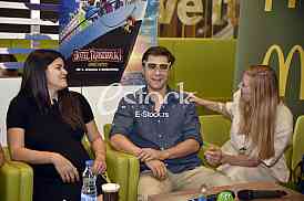 Press conference for the cartoon Hotel Transylvania third part