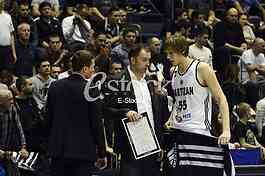Partizan-Paok, (78:82), basketball game, FIBA league.