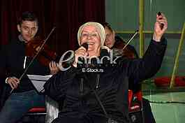  singer Lepa Lukic at the rehearsal for the concert, Grand Productions studio 7