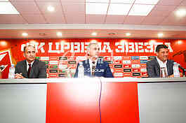 At a press conference at the 