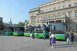 Presentation of city electro buses, major Sinisa Mali and Chinese Ambassador