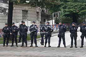 Kordon policije ispred Predsednistva Srbije