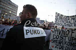 Demonstration for the Presidential elections Aleksandar Vucic