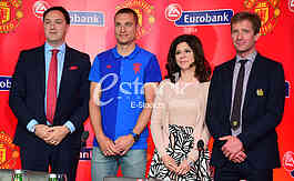 press conference at the restaurant Novak, The extension of cooperation between Eurobank Serbia and Manchester United FC, Nemanja Vidic