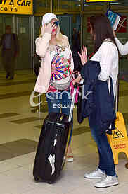 Ilona Staller Cicciolina arrival in Belgrade on Beldoks film Festival