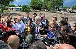 Meeting of the Democratic Party of Serbia in Hercegovacka street