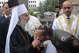 Serbian patriarch Irinej.