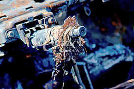 The burning car from Vinci