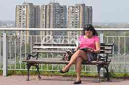 Women enjoying at beautiful sunny spring day