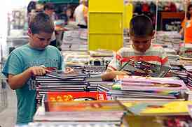 School supplies for the new school year, buying school supplies, the start of the new school year, notebooks, pencils, school supplies, Tempo stores, action, discount, for every school day full rang