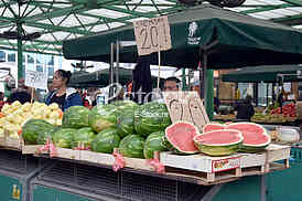 Watermelon on the market.



