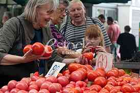 Sale of fruit and vegetables at the market