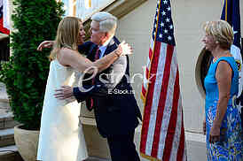US ambassador Kyle Scott with his  guests to the celebration of Independence Day In the American residence