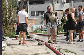Burning a fire in the Zemun