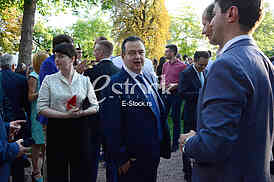 US ambassador Kyle Scott with his  guests to the celebration of Independence Day In the American residence