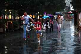 Bad weather,rain and thunders in Belgrade