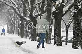 People in winter time