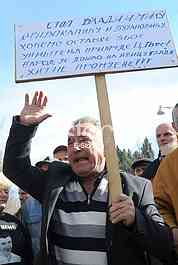 Street protest in Podgorica