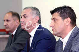 At a press conference at the 