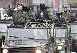 Parade of Serbia army