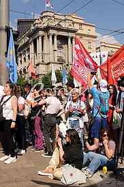 Protest ispred Vlade RS