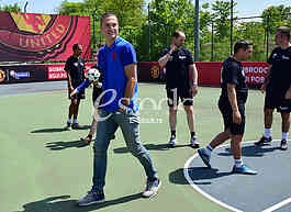 press conference at the restaurant Novak, The extension of cooperation between Eurobank Serbia and Manchester United FC, Nemanja Vidic