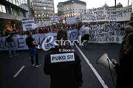 Demonstration for the Presidential elections Aleksandar Vucic
