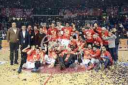 The final basketball game Korac Cup in Nis.