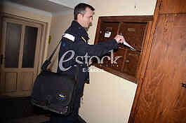 Postman gives pensions residents of Belgrade.