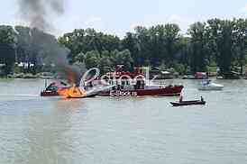 boat in flame