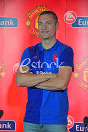 press conference at the restaurant Novak, The extension of cooperation between Eurobank Serbia and Manchester United FC, Nemanja Vidic