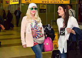 Ilona Staller Cicciolina arrival in Belgrade on Beldoks film Festival