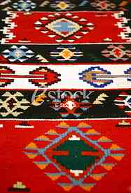 Colorful Serbian peruvian style rug surface handmade carpet, traditional carpet designs