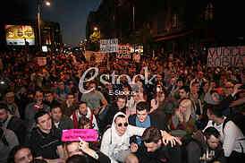 Demonstration for the Presidential elections Aleksandar Vucic