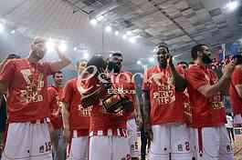 The final basketball game Korac Cup in Nis.