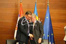 Press conference of Serbian Prime Minister Aleksandar Vucic