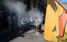 protest in front of the city assembly regarding landfill in Vinca, organization 