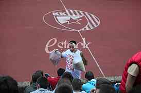 Basketball Euroleague 2016.Red Star vs Cedevita in Croatia in Zagreb.Video beam Watching,
Kalemegdan park in Belgrade. 




